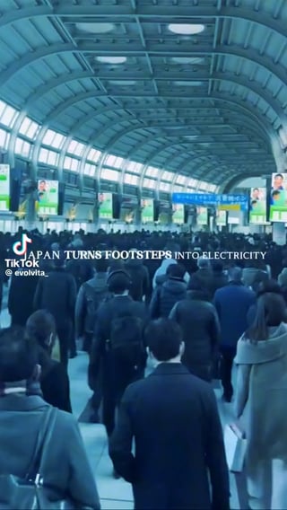 Walking Generates Electricity in Japan