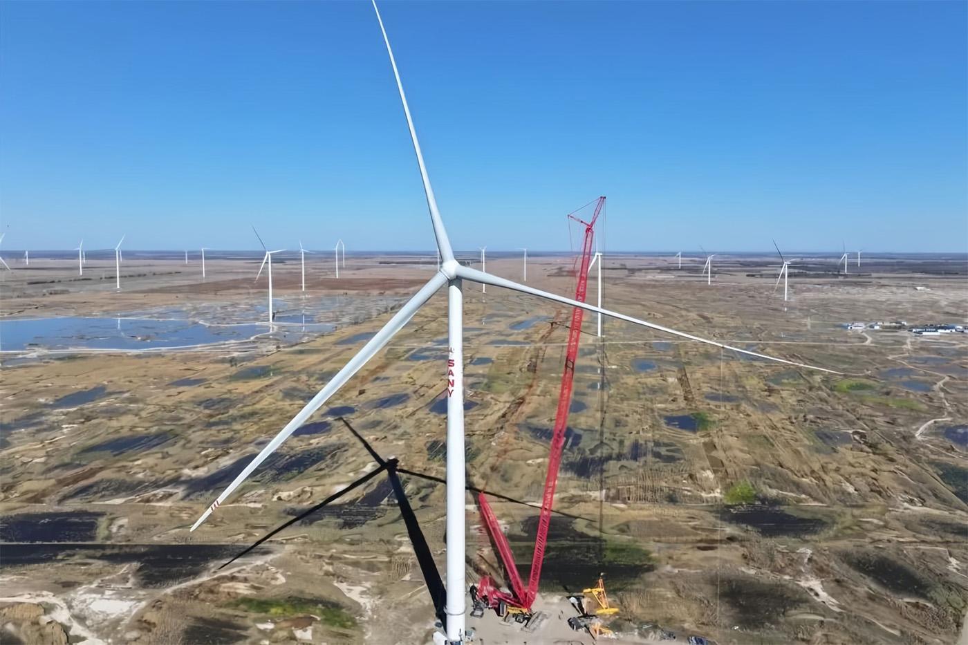 World’s largest onshore wind turbine spins up 430 ft blades to deliver 15 MW