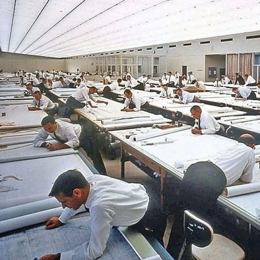 Office life before the invention of AutoCAD and other drafting softwares