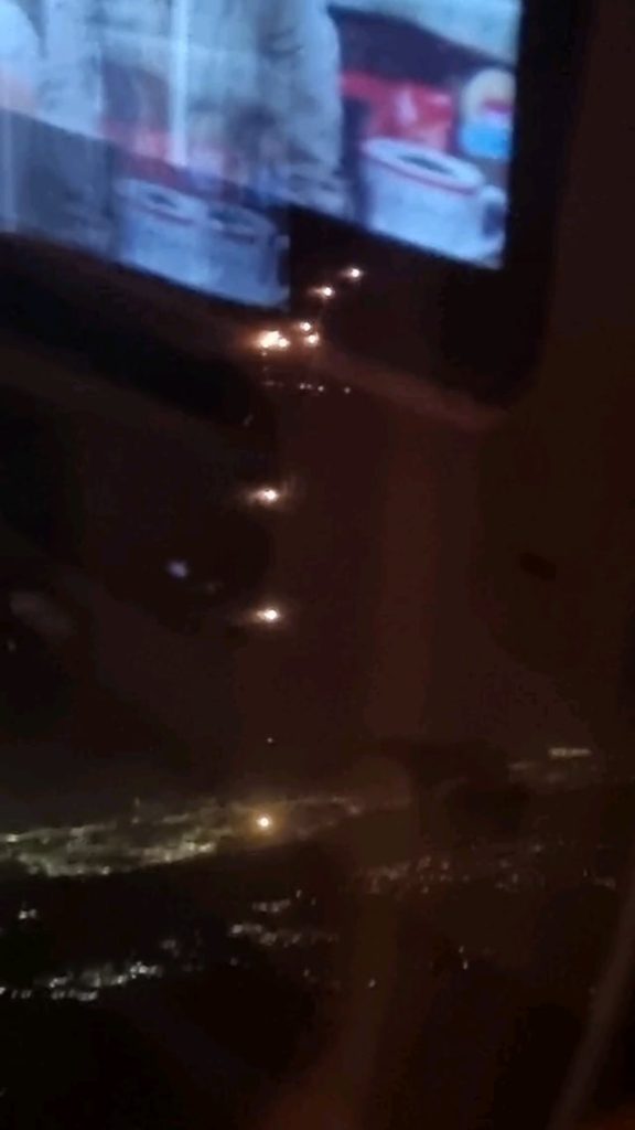 Recorded this 2 hours ago on flight to dubai – Iran Missiles