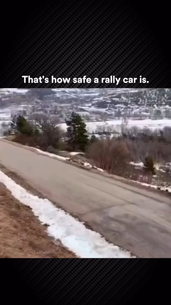 This is how safe the rally car is.