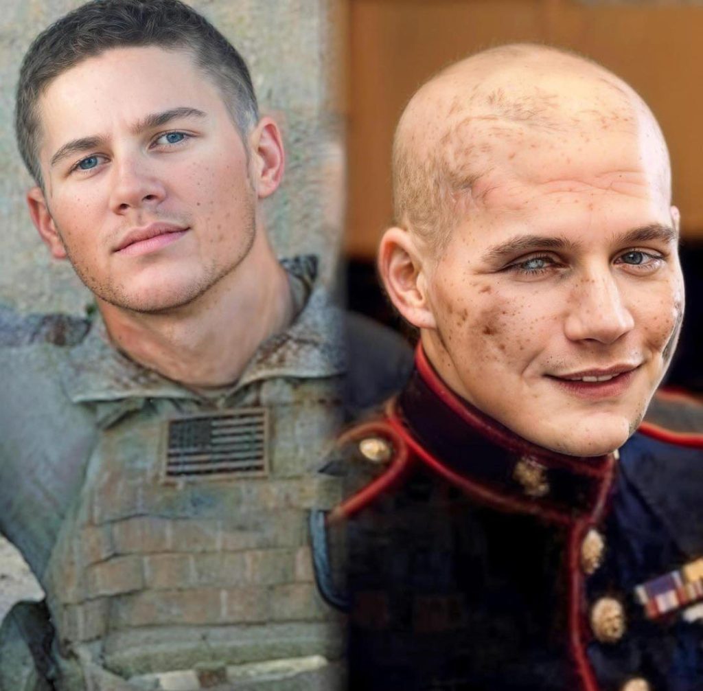 US Marine Lance Corporal William “Kyle” Carpenter, the man who threw himself in front of a grenade in Afghanistan to protect his best friend