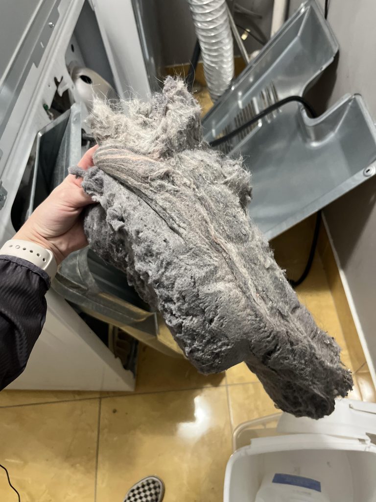 My boyfriend hasn’t cleaned out his dryer lint trap in 2.5 years