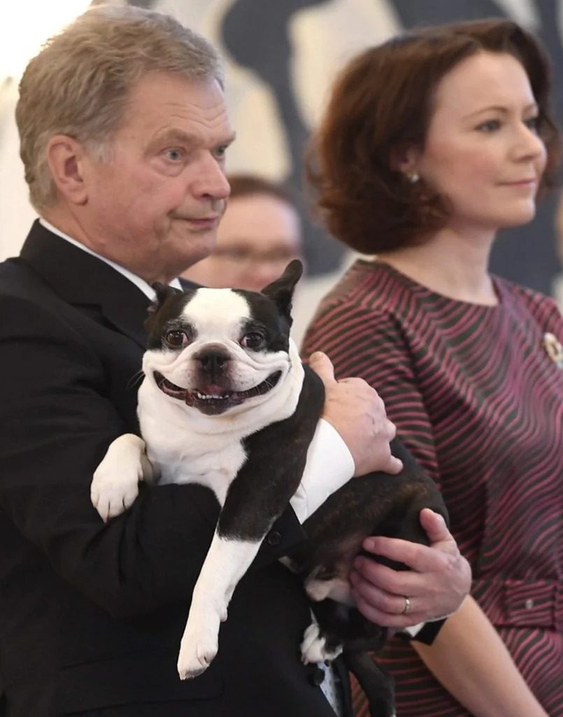 The Finnish president and his dog Lennu