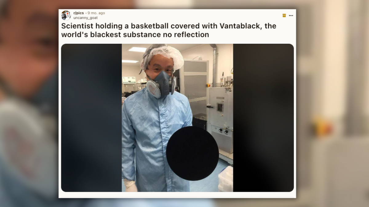 Pic Shows Basketball Covered in ‘World’s Blackest Substance’?