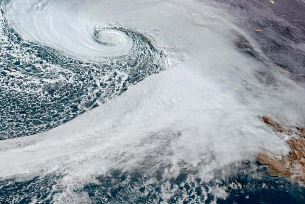 When a bomb cyclone meets an atmospheric river, the result is like an out-of-control fire hose