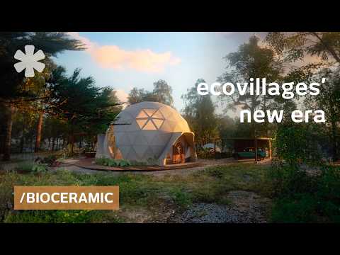 Building ecovillage of storm-proof homes made of bone-like biomaterial