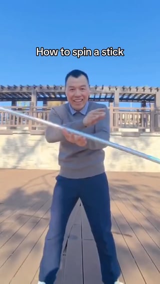 Spinning a stick