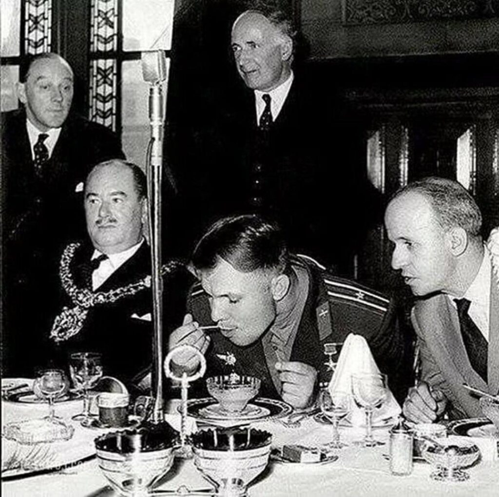 Yuri Gagarin was served tea with lemon at a reception with the Queen of Great Britain. After drinking the tea, he took out a lemon with a spoon and at…