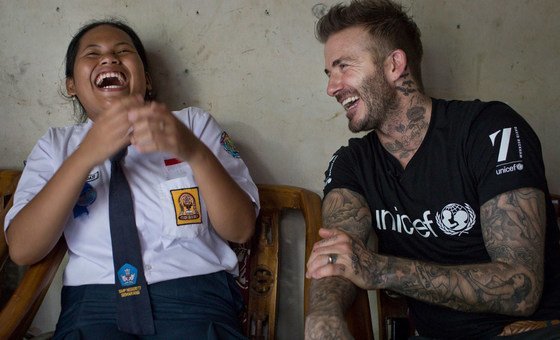 Stories from the UN Archive: Beckham’s goals for children