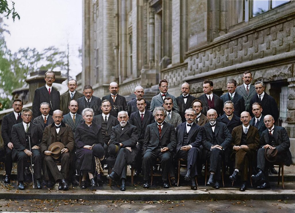 [ 5th Solvay Conference ] The combined IQ in this picture is 4720, the amount of nobel prizes in this image is 17.