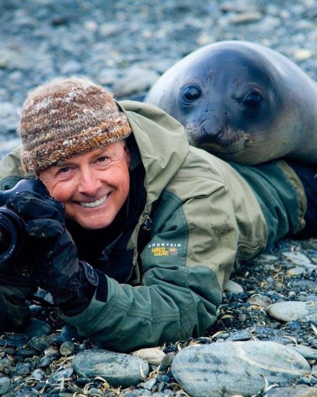 A seal bothering a photographer!