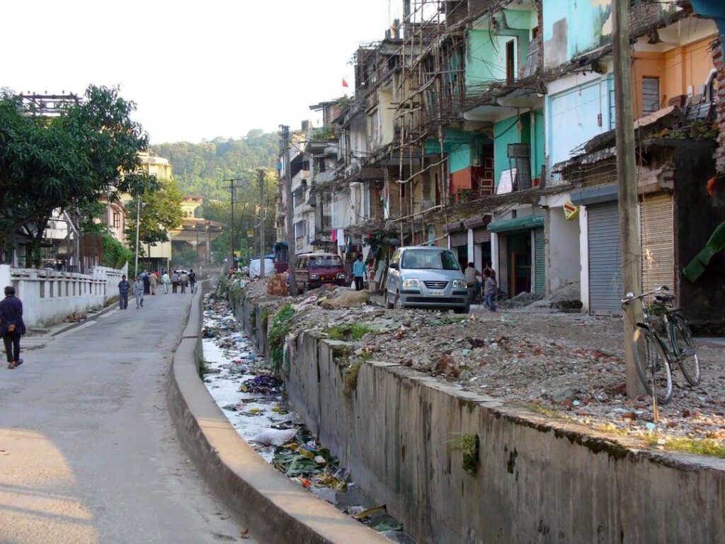 The border between India and Bhutan