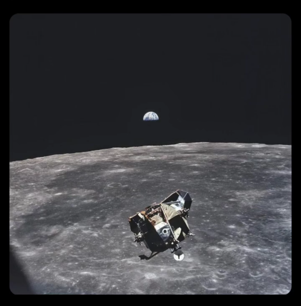 Michael Collins, the astronaut who took this photo in 1969, is the only human, dead or alive, that isn’t in the frame of this picture.