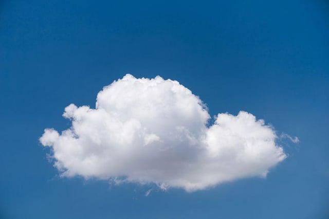 The average cloud weights over 1 Million pounds