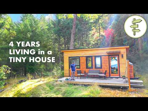 Man Living in a Self-Built Ultra Small Tiny House for 4 Years – FULL TOUR