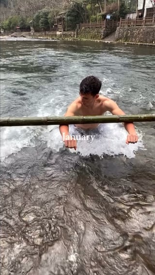 Man trains with monks