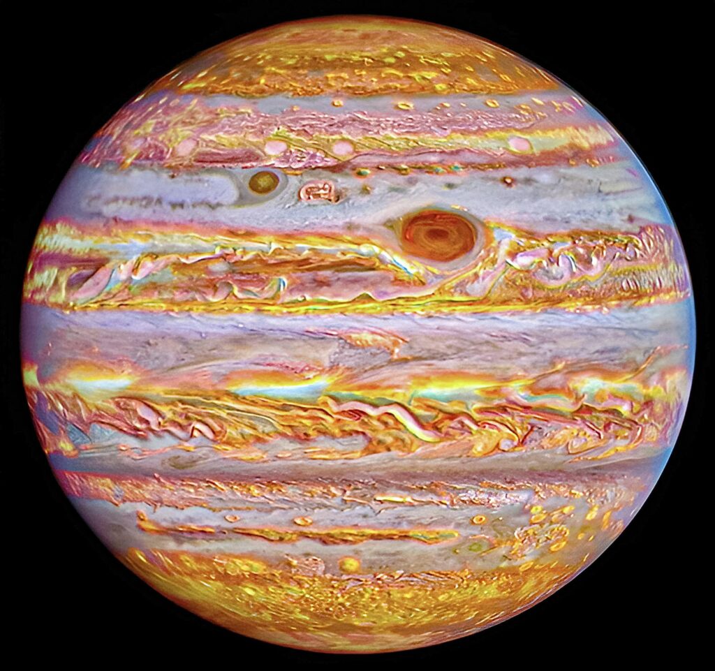 What Jupiter Actually Looks Like if you Combine Every Wavelength of Light it Emits into One Image