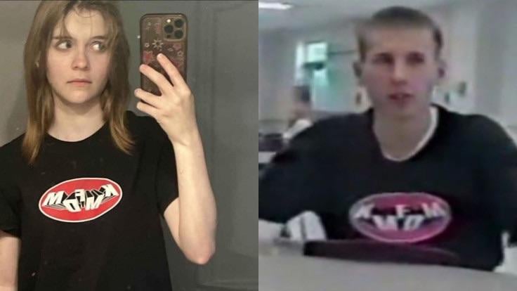 Wisconsin school shooter (Natalie Rupnow) wearing same shirt as Columbine shooter.