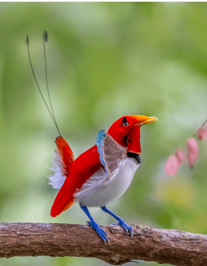 The King Bird of Paradise,(Cicinnurus regius)