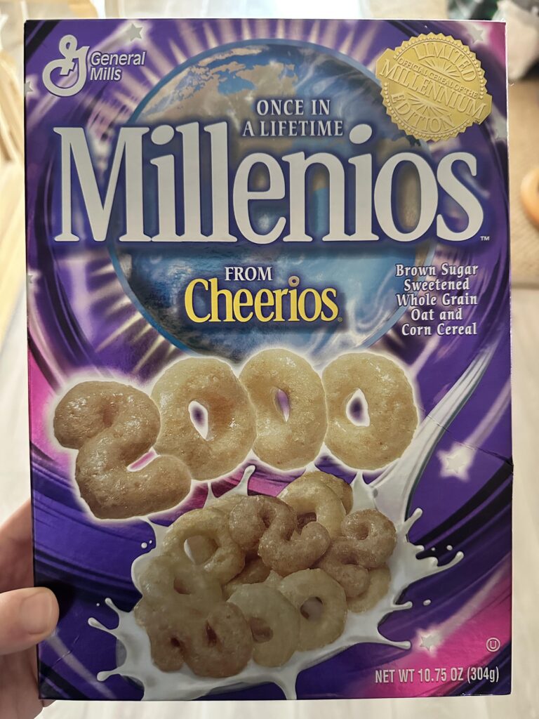 Cheerios Millennium Time Capsule my family is opening tonight