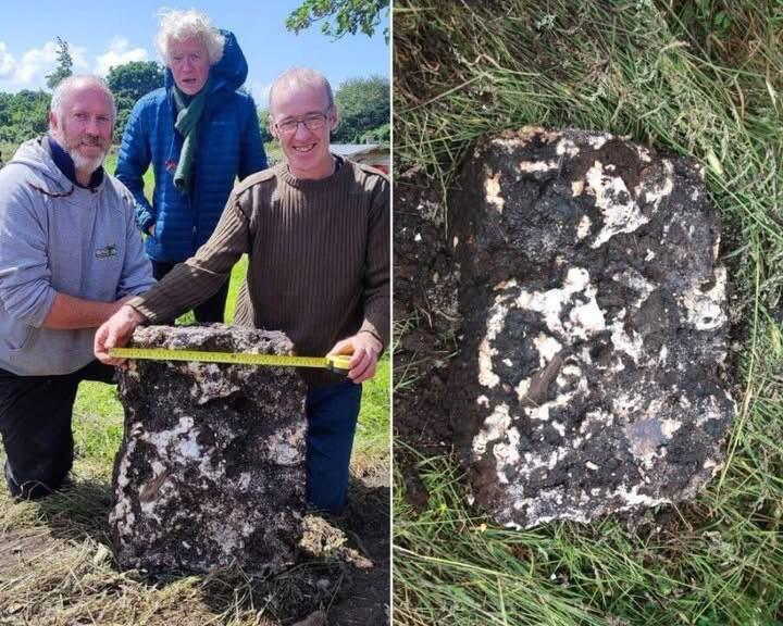 Irish farmer Micheál Boyle found a 50-pound chunk of “bog butter” on his property.