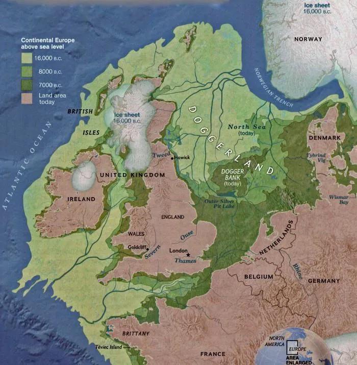 Just 9,000 years ago Britain was connected to continental Europe by an area of land called Doggerland, which is now submerged beneath the southern Nor…