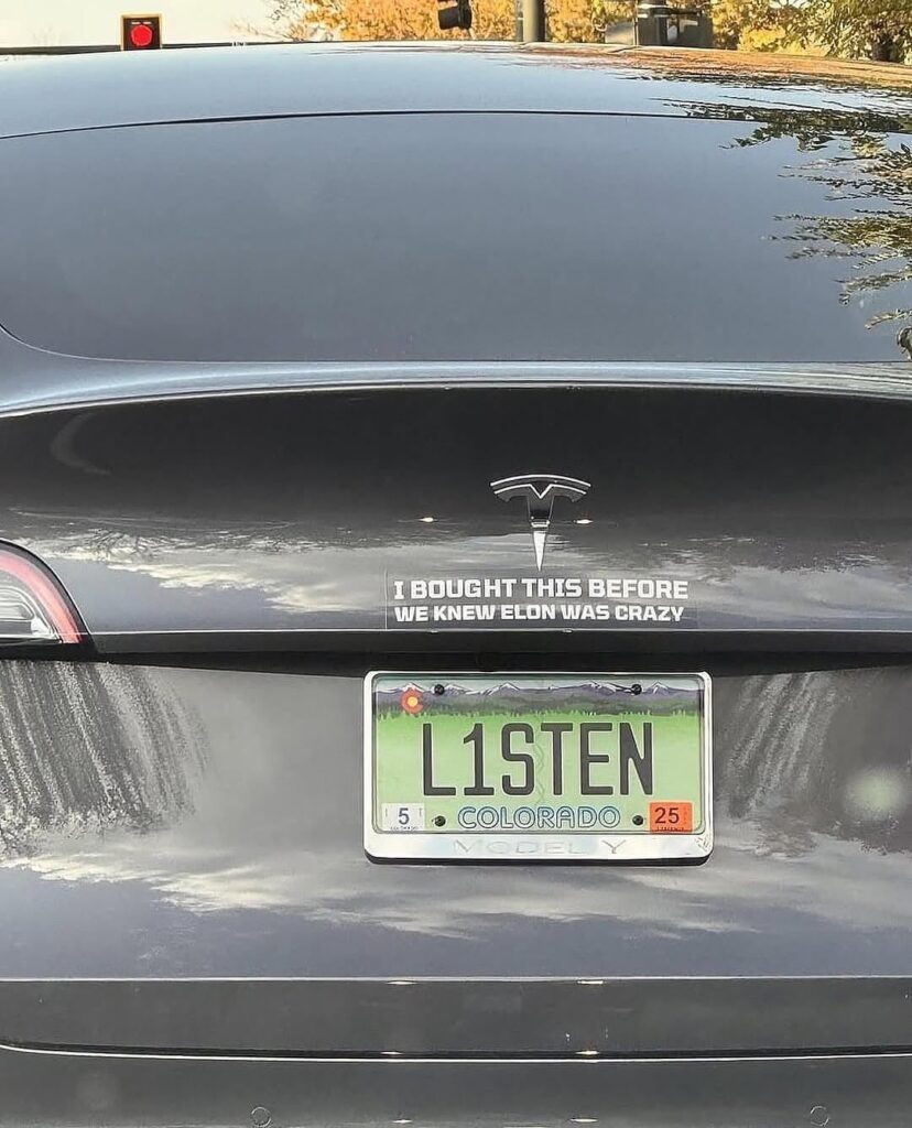 Drivers are applying regret stickers to their vehicles.