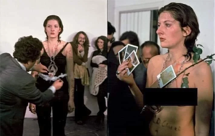 In 1974, artist Marina Abramović performed “Rhythm 0,” an artwork in which she sat motionless with 72 objects on a table that the audience could use o…