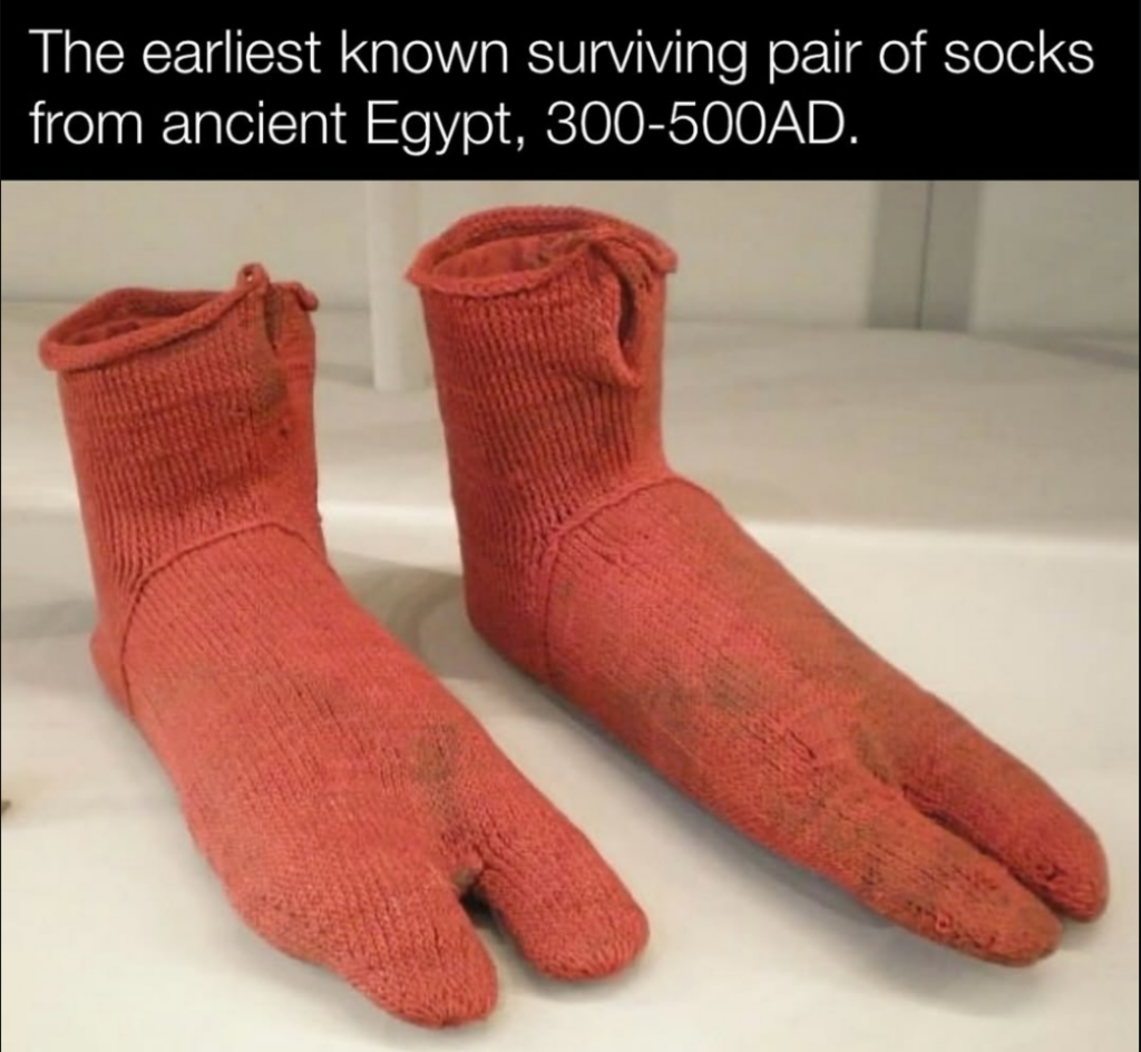 The earliest pair of socks